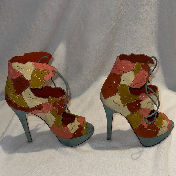 Charlotte Olympia Around the World Lace-Up Heels - Picture 7 of 10